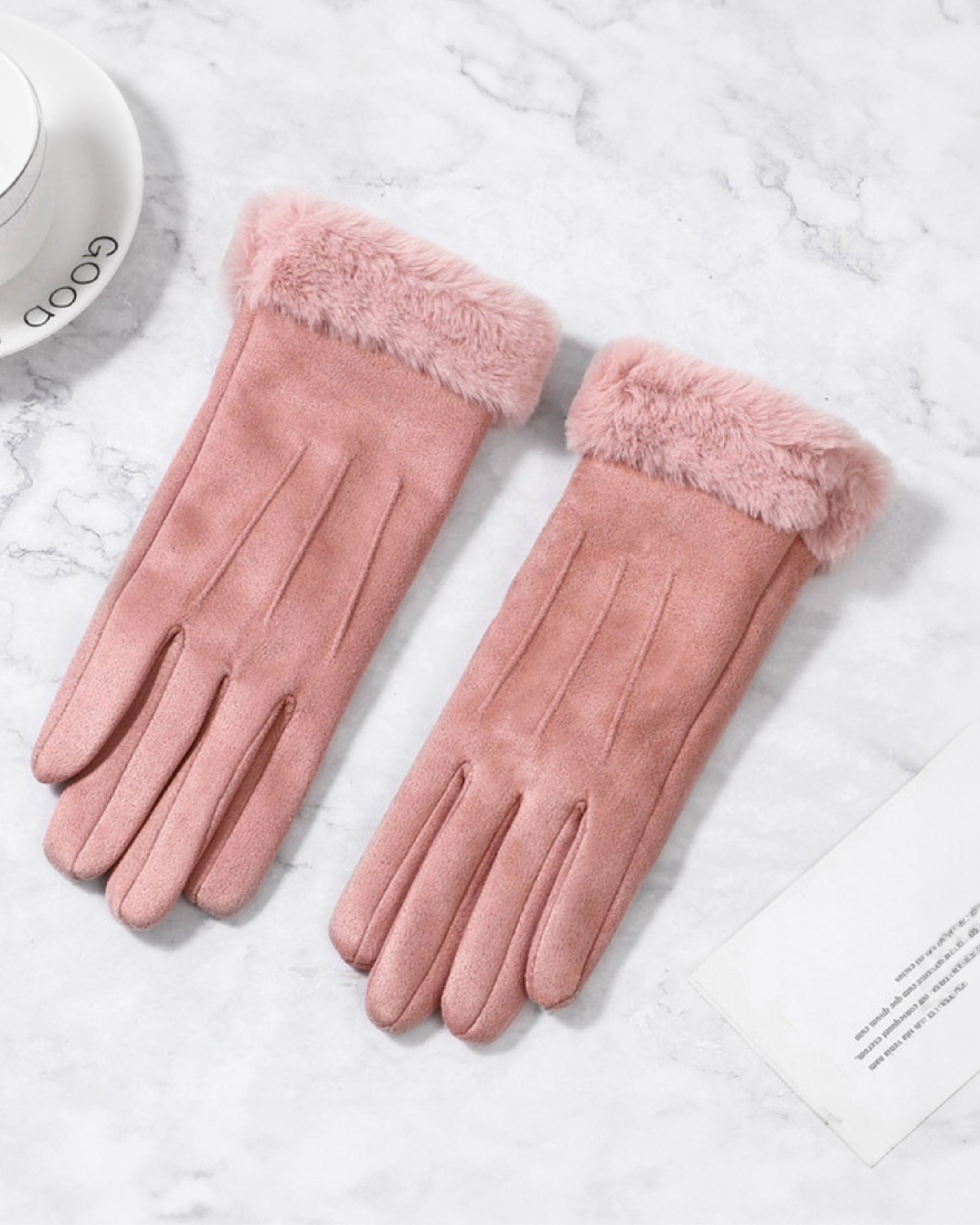 Handschoenen Fleece - Roze - OneSize