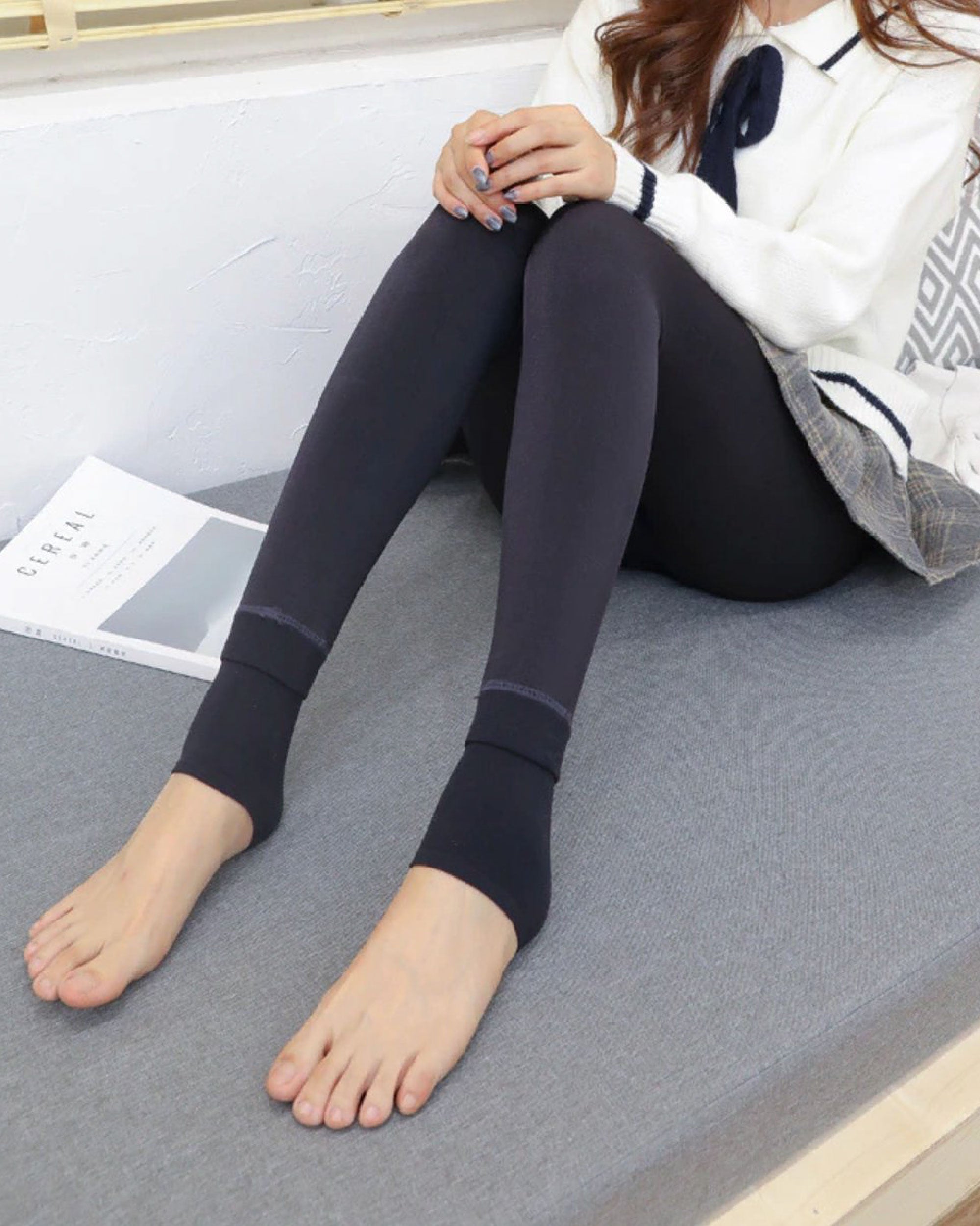 Fleece Slim™ - Thermo Legging Thin Gray - One Size