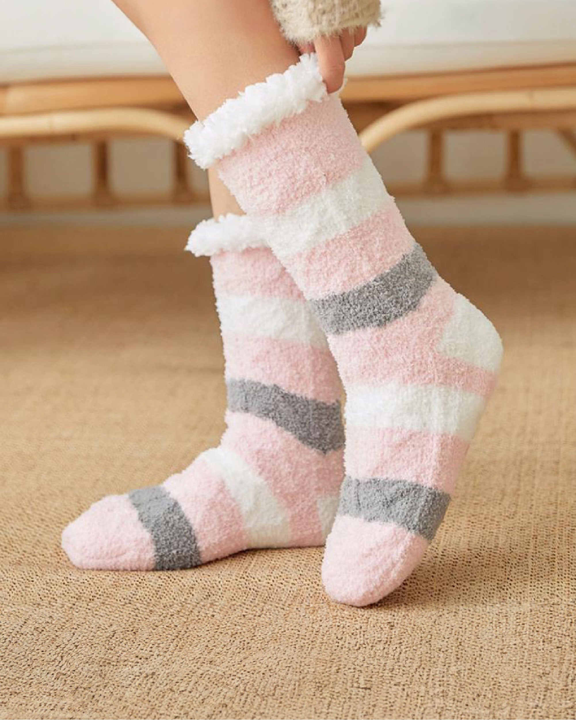 Wool Socks - Thick - Pink - 1 pair