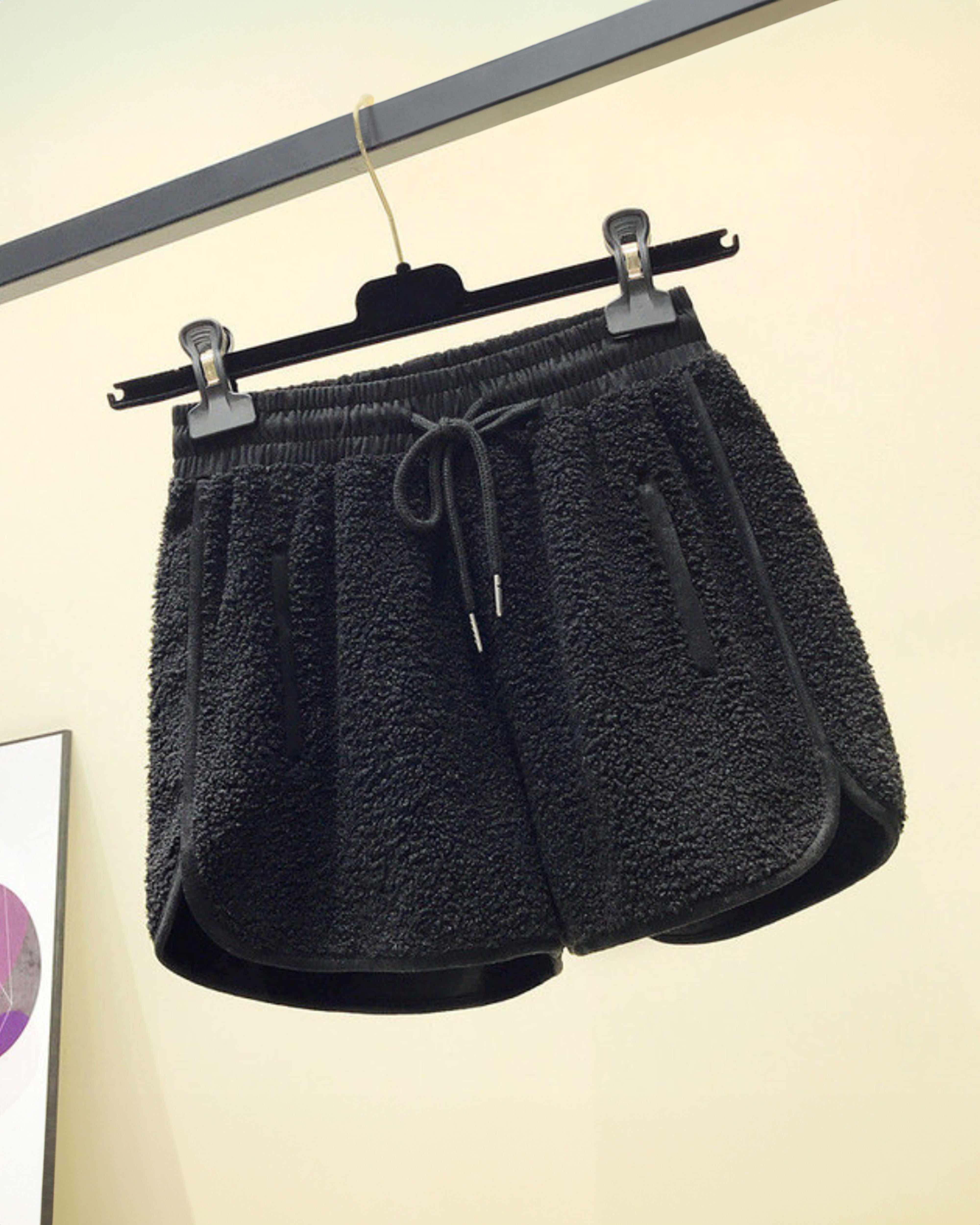 Shorts - Thick wool - Black